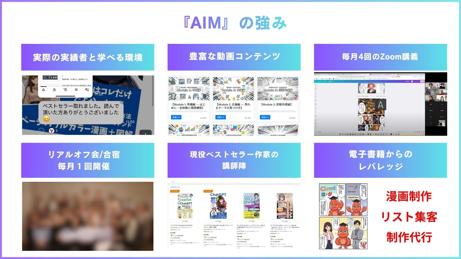 AIMの強み6つの一覧